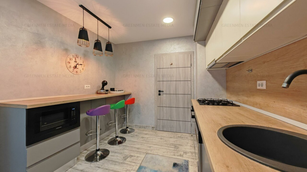 Apartament elegant cu 2 balcoane, Bd. Unirii – Burebista, mobilat modern